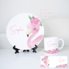 Flamingo met rozenhaarband Serviesset